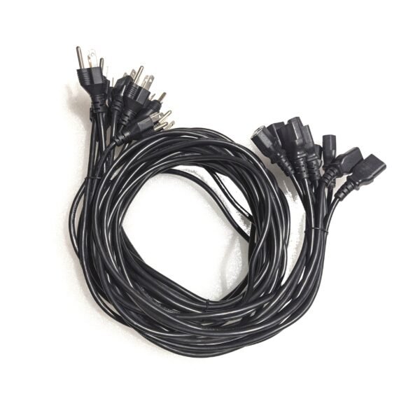 Yung Li I-sheng (Qty 10) AC Computer Power Cable 3-Pin/Prong 6 Ft NEMA 5-15P to IEC C13