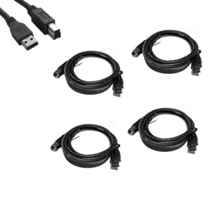 Hotron USB 3.0 Cable 6 Feet (Lot of 4) USB-A Male to USB-B Male 4.8Gbps High-...