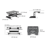 Vari VariDesk Pro Plus 30" Adjustable Height Standing Desk Converter - Black | II