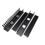 2U Horizontal Duct Cable Manager Panel with Cover (Lot of 2)