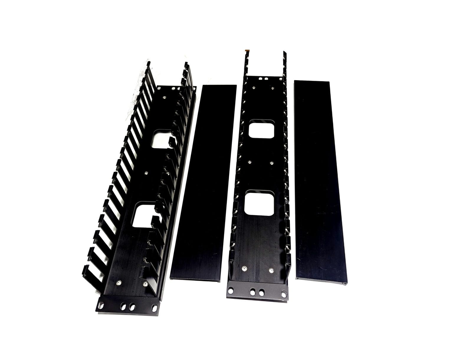 2U Horizontal Duct Cable Manager Panel with Cover (Lot of 2) | Adhesive ...