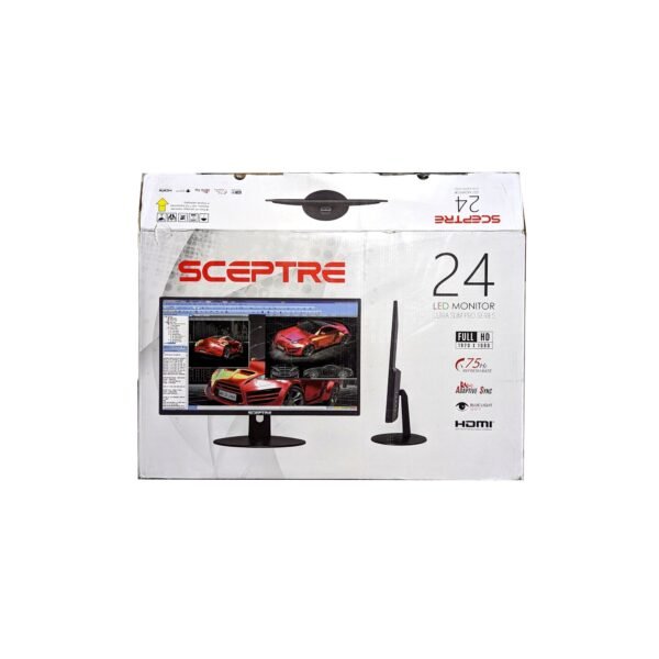 Sceptre E248W-19203RT 24" LED Monitor Ultra Slim Pro Series 75Hz NOB - Image 4