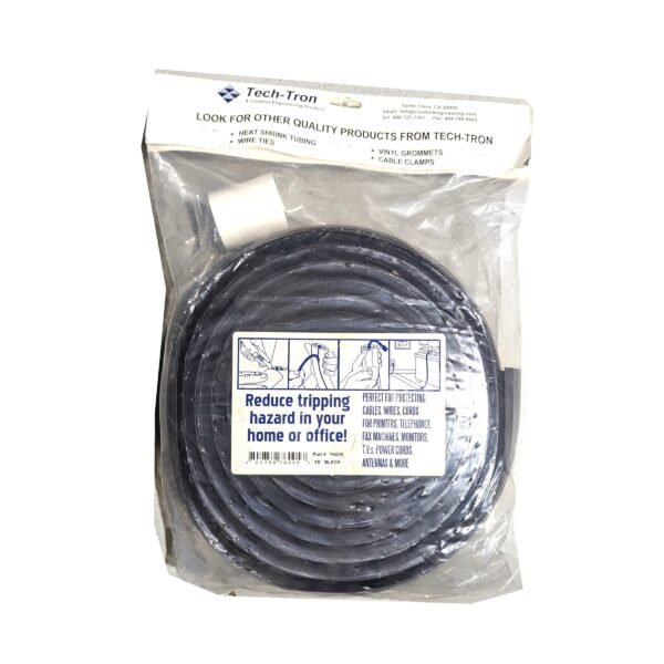 Tech-Tron Cable-Safe Low Profile Floor or Wall Conduit 15Ft Black (76005) - Image 2