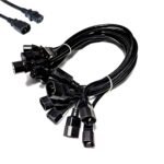 Well Shin (QTY 10) E115330 AC PDU Power Cable 2 Feet IEC C13 to C14 Extension