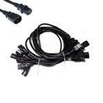 Well Shin (QTY 10) E115330 AC PDU Power Cable 3 Feet IEC C13 to C14 Extension