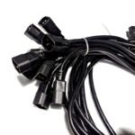 Well Shin (QTY 10) E115330 AC PDU Power Cable 3 Feet IEC C13 to C14 Extension