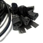 Well Shin (QTY 10) E115330 AC PDU Power Cable 3 Feet IEC C13 to C14 Extension