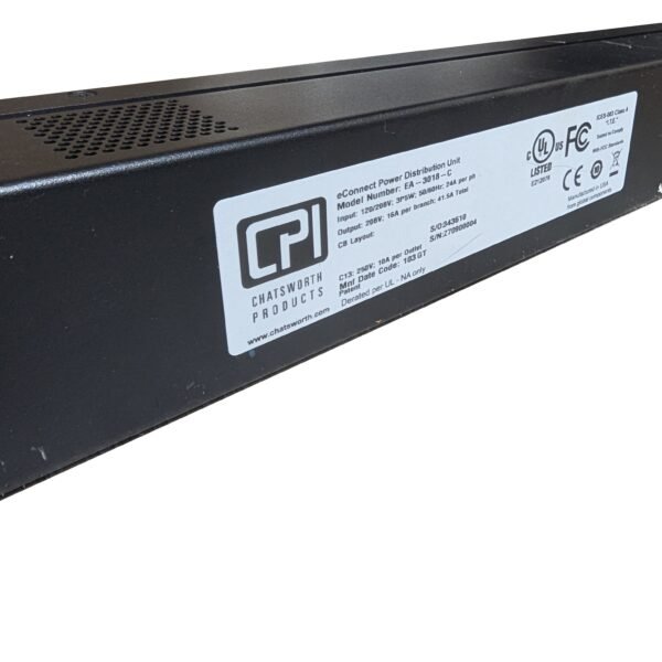 Chatsworth Monitored eConnect PDU EA-3018-C 42-Outlet 120V/208V 30A 3-PH L21-30P - Image 3