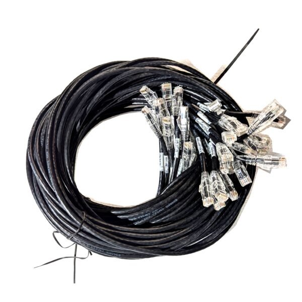 Mirapath Cat5e 7Ft Patch Cord Ethernet Network Cables (Quantity 20) Snagless Connector Black