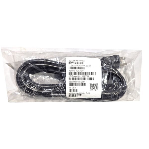 Cisco Volex 8 Ft 13A 125V AC Power Cable 5-15P to C15 72-0770-01