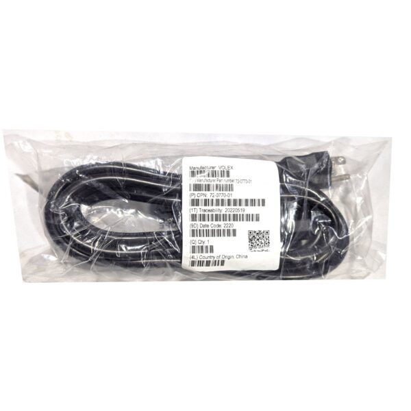 Cisco Volex 8 Ft 13A 125V AC Power Cable 5-15P to C15 72-0770-01 (1) Cisco Volex 8 Ft 13A 125V AC Power Cable 5-15P to C15 72-0770-01