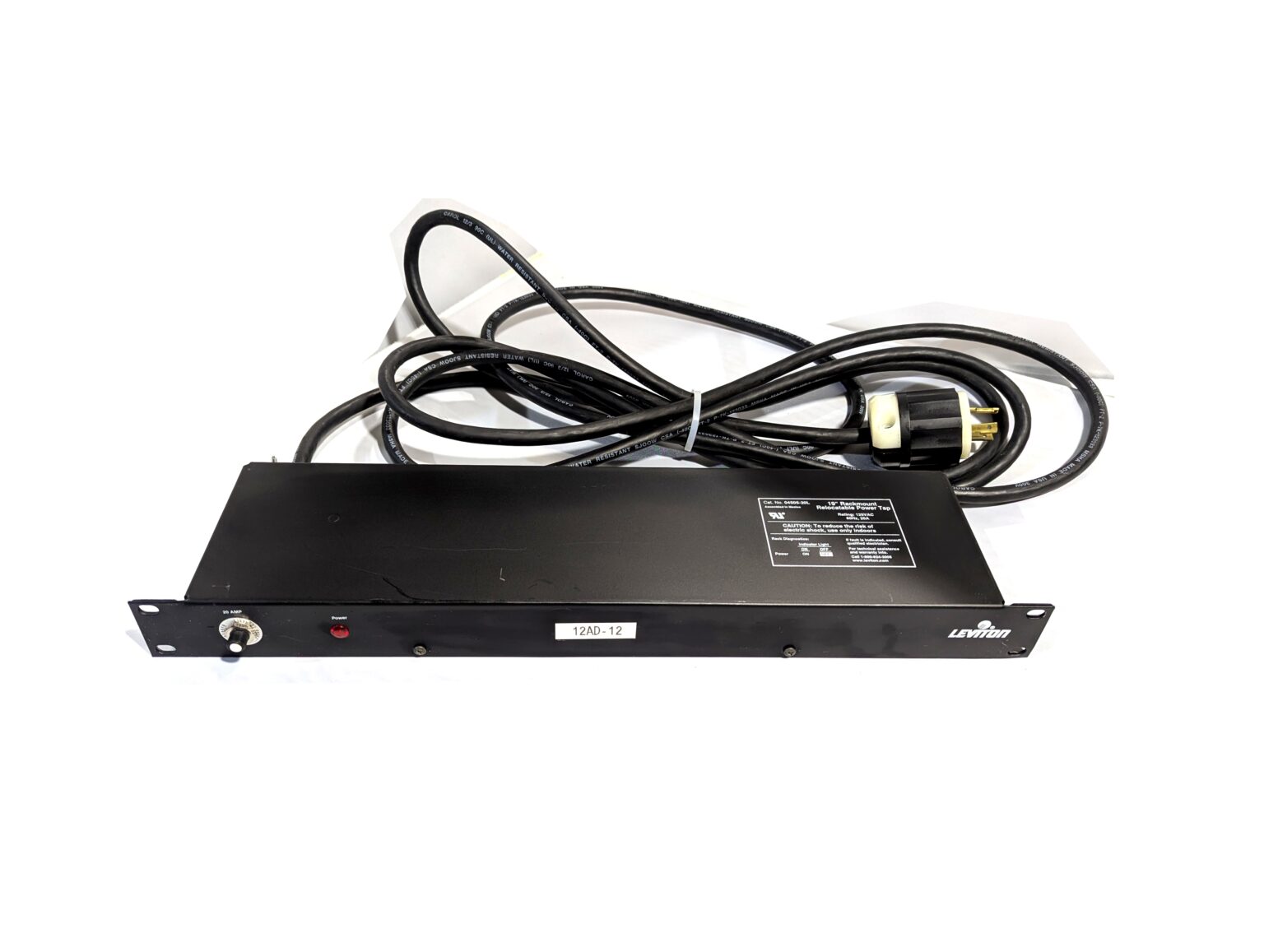 Leviton 04505-20L 19″ Rack Relocatable Power Tap PDU 125VAC 20A 10 ...