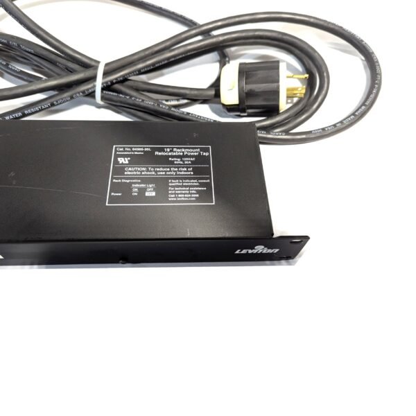 Leviton 04505-20L 19" Rack Relocatable Power Tap PDU 125VAC 20A 10-Outlet L5-20P