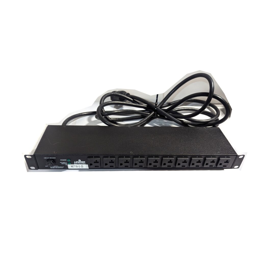Leviton P1022-12L Basic Rack PDU 120VAC 20A 10-Outlet L5-20P | Adhesive ...
