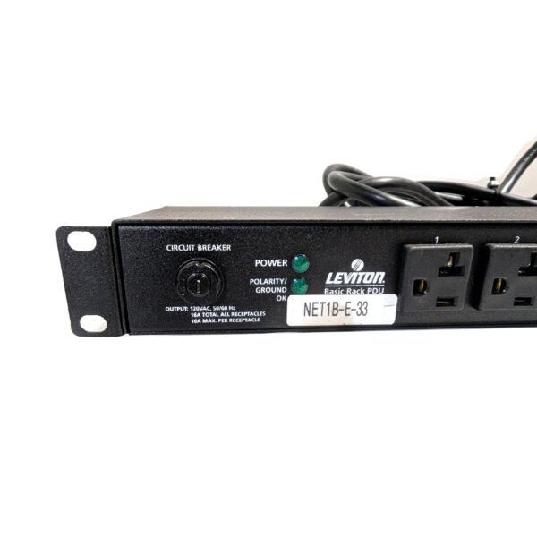 Leviton P1022-12L Basic Rack PDU 120VAC 20A 10-Outlet L5-20P