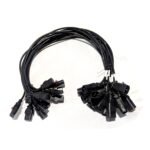 SSEMCO 3 Ft (Quantity 12) IEC320-C13 to C14 Locking AC Power Cords 10A 250V Black