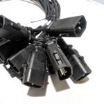 SSEMCO 3 Ft (Quantity 12) IEC320-C13 to C14 Locking AC Power Cords 10A 250V Black