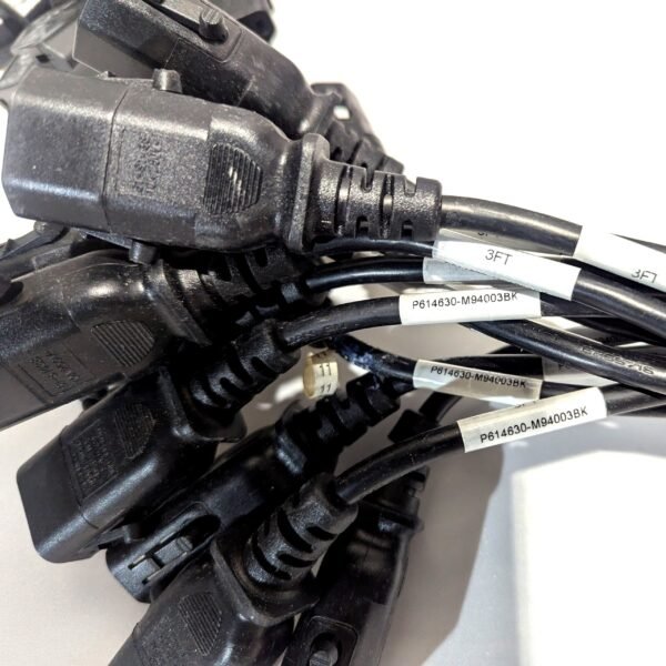 SSEMCO 3 Ft (Quantity 12) IEC320-C13 to C14 Locking AC Power Cords 10A 250V Black