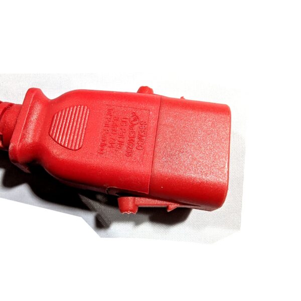 SSEMCO 3 Ft (Quantity 5) IEC320-C14 to C15 AC Power Cords 15A 250V Red E340286 (2) SSEMCO 3 Ft (Quantity 5) IEC320-C14 to C15 AC Power Cords 15A 250V Red E340286