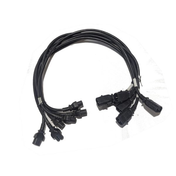 SSEMCO 3 Ft (Quantity 6) IEC320-C14 to C15 AC Power Cords 15A 250V Black E340286