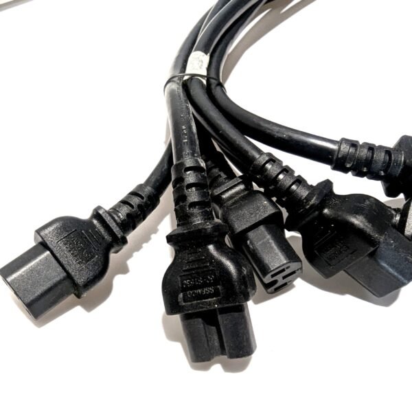SSEMCO 3 Ft (Quantity 6) IEC320-C14 to C15 AC Power Cords 15A 250V Black E340286