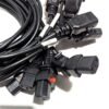 SSEMCO 6 Ft (Quantity 6) IEC320-C13 to C14 Locking AC Power Cords 10A 250V Black P614630-M940600