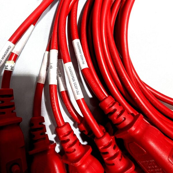 SSEMCO 6 Ft (Quantity 7) IEC320-C13 to C14 Locking AC Power Cords 10A 250V Red 68-S1338 (2) SSEMCO 6 Ft (Quantity 7) IEC320-C13 to C14 Locking AC Power Cords 10A 250V Red 68-S1338