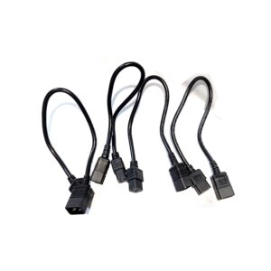 Volex AC Power Cables (Qty 4) IEC C19 to C20 2 Feet Black 16A 250V E159216 (1) Volex AC Power Cables (Qty 4) IEC C19 to C20 2 Feet Black 16A 250V E159216