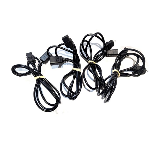 Volex AC Power Cables (Qty 4) IEC C19 to C20 8 Feet Black 16A 250V N14586 (1) Volex AC Power Cables (Qty 4) IEC C19 to C20 8 Feet Black 16A 250V N14586