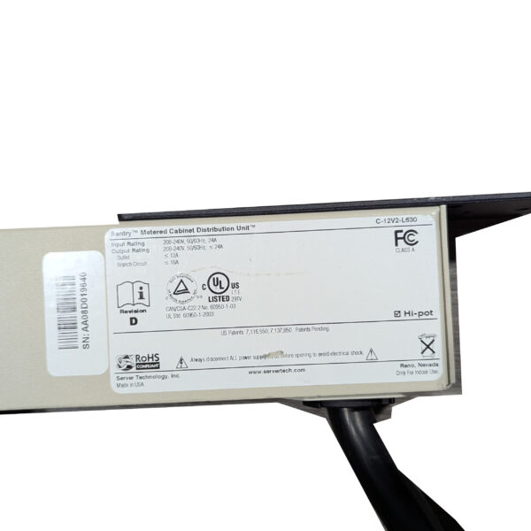 Server Technology C-12V2-L630 Metered PDU 208-240V (12x) C13 Outlet L6-30P In - Image 2