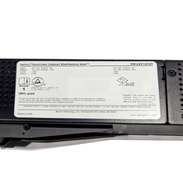Server Technology CW-24V1A325 Switched PDU 120V 24-Outlets L5-20P - Image 2
