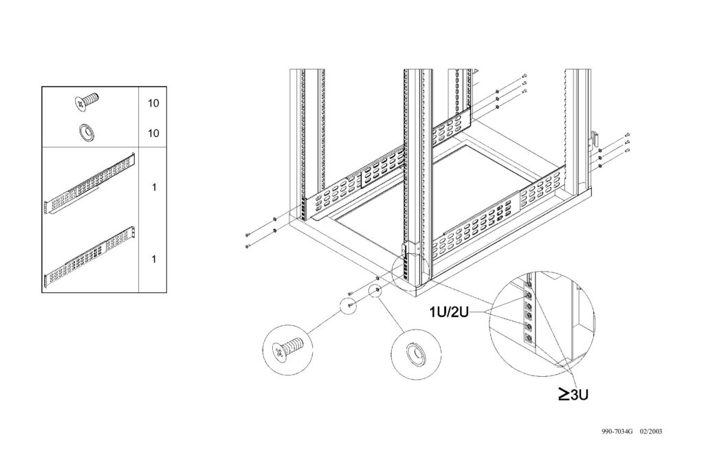 thumbnail of APC 4-Post Rackmount Rails SU032A