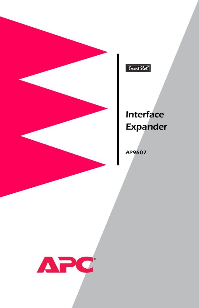 thumbnail of APC AP9607 Interface Expanders with 2 UPS Communication Cables SmartSlot Card (Manual)