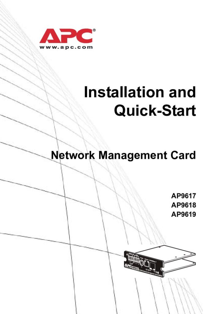 thumbnail of APC AP9617 Network Management Card Quick Start