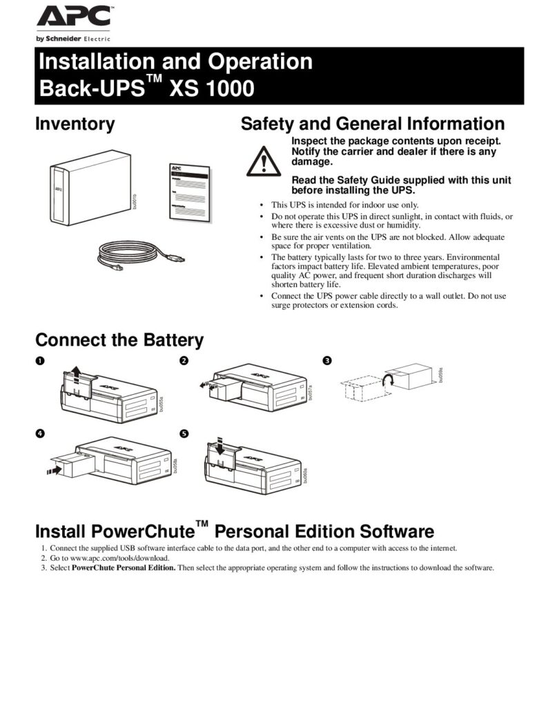 thumbnail of APC Back-UPS XS 1000