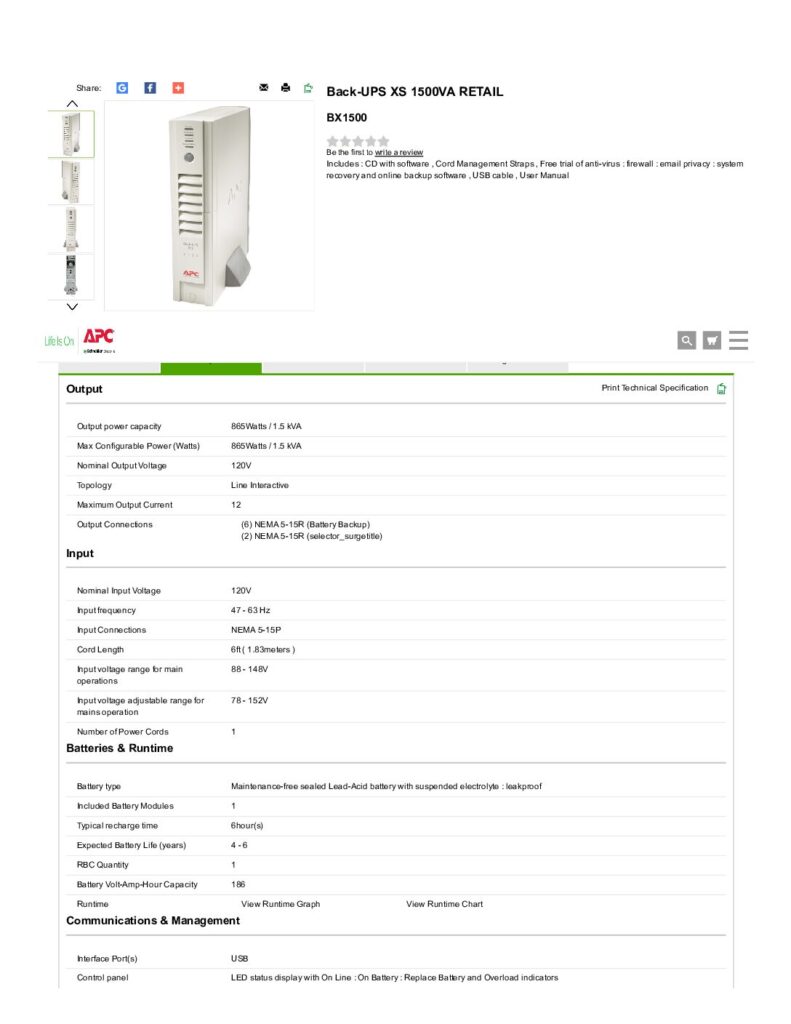 thumbnail of APC Back-UPS XS 1500VA – US_Specs