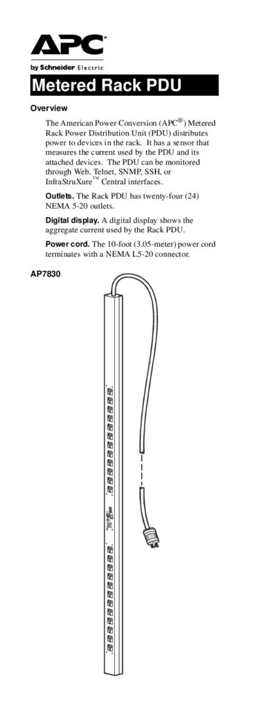 thumbnail of APC PDU AP7830