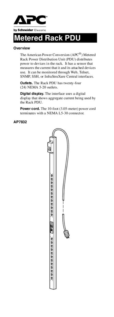 thumbnail of APC PDU AP7832