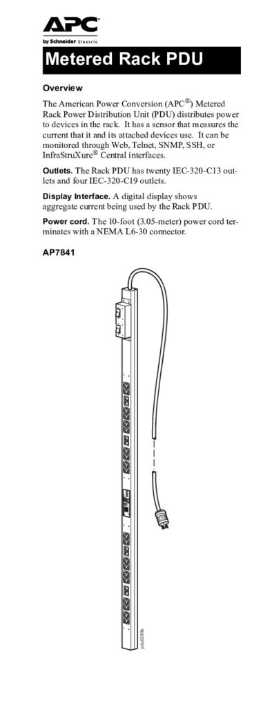 thumbnail of APC PDU AP7841