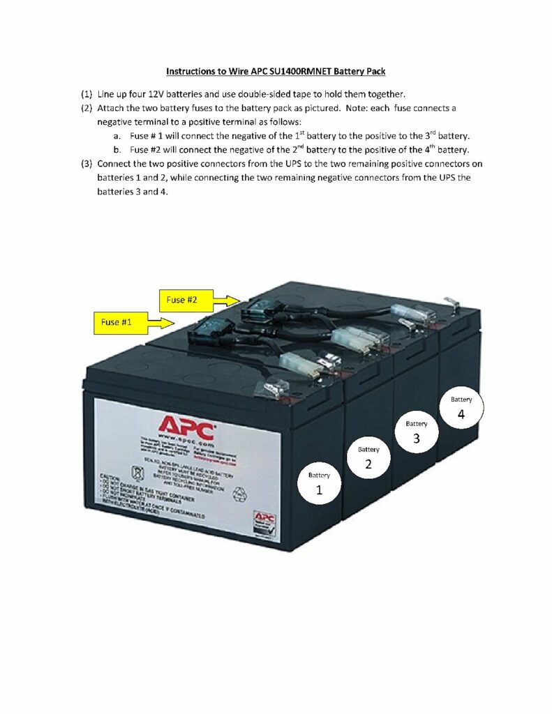 thumbnail of APC RBC8 – SU1400RMNET Battery Pack Wiring Instructions