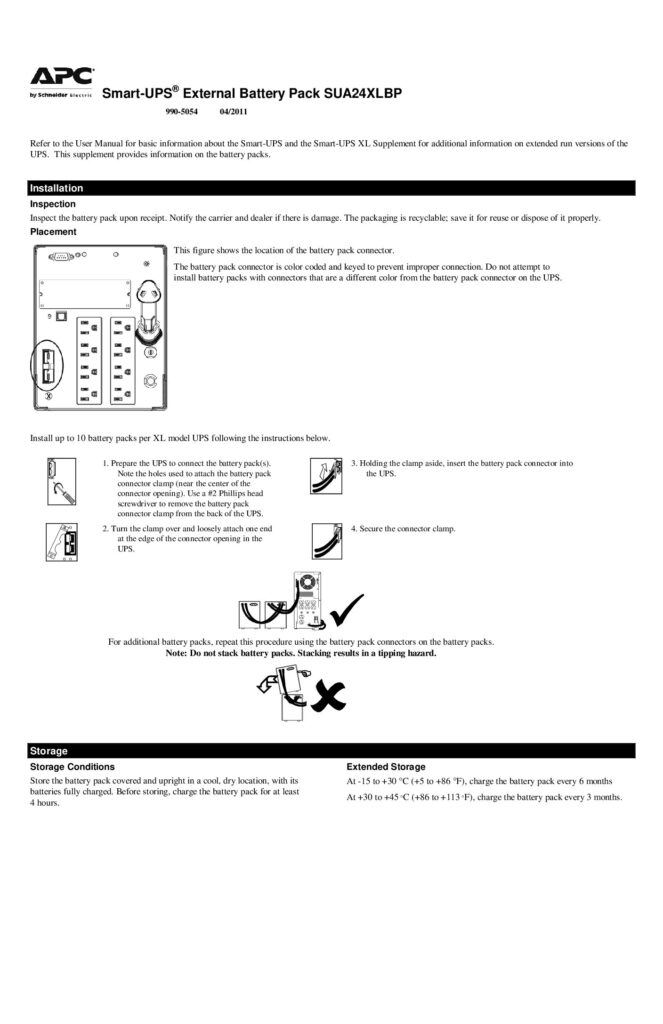 thumbnail of APC Smart-UPS Battery Pack SUA24XLBP SCON-8FTPYA_R0_EN