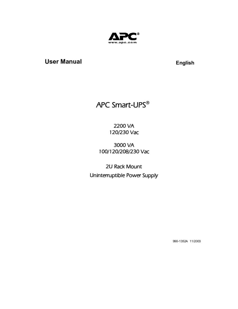 thumbnail of APC Smart-UPS SUA2200RM2U 2200VA 3000VA RM2U UPS