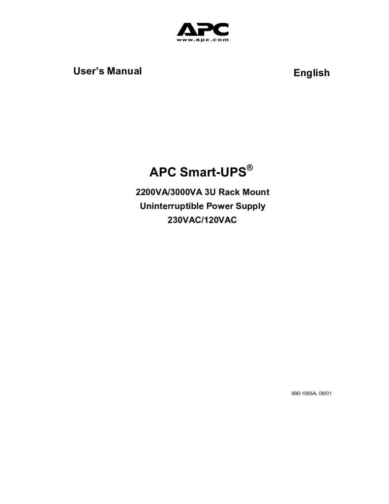 thumbnail of APC Smart-UPS SUA3000 2200VA 3000VA Rack Mount 3U UPS