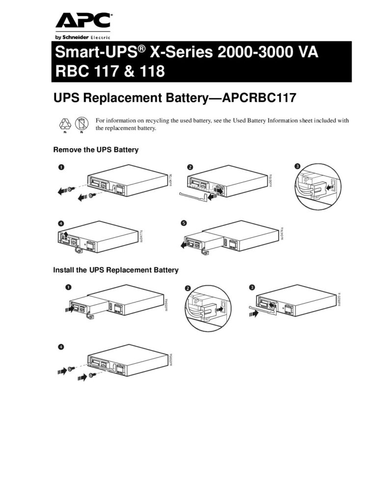 thumbnail of APC Smart-UPS X-Series RBC 117