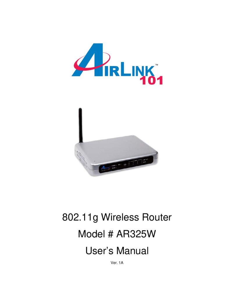 thumbnail of AirLink Wireless Router AR325W