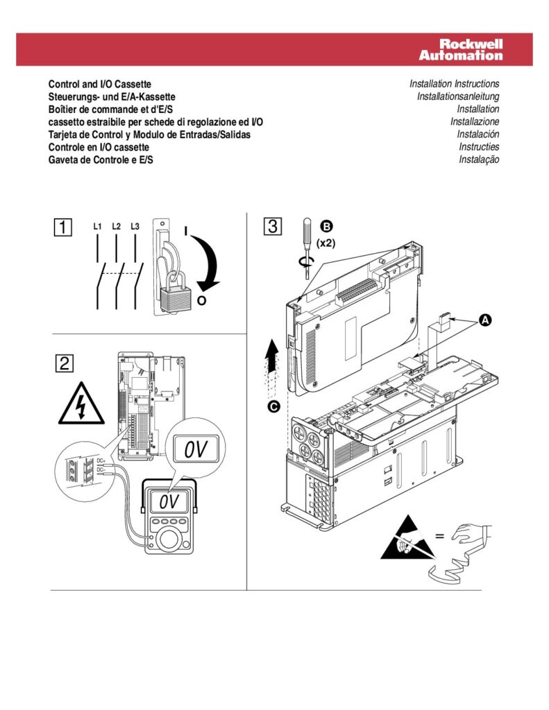 thumbnail of Allen Bradley – Rockwell Automation Control IO Cassette – Installation Instructions