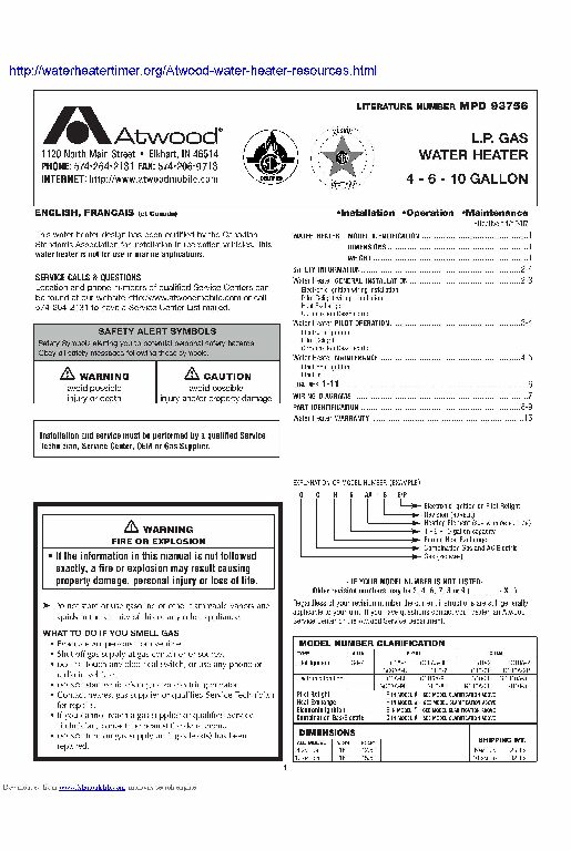 thumbnail of Atwood RV Propane Storage Water Heater 6 Gallon G6A-7 P-N 96110