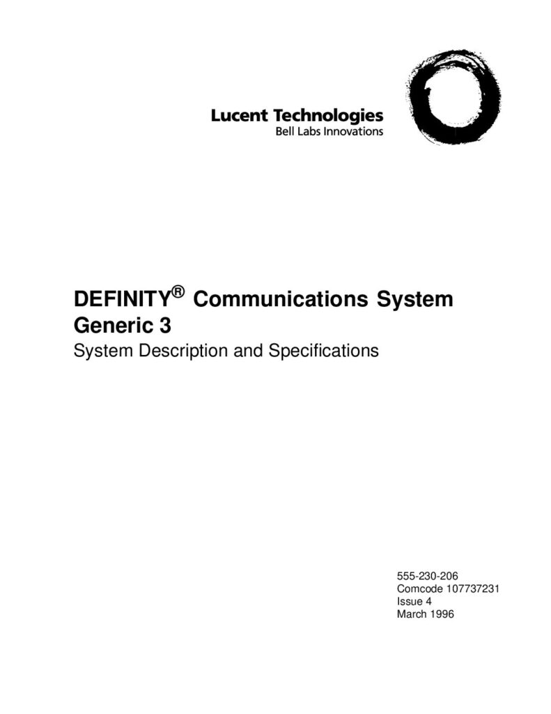 thumbnail of Avaya DEFINITY Communications System
