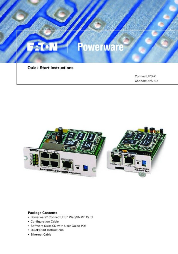 thumbnail of Avaya – Powerware ConnectUPS-X_BD_Quick_Start705