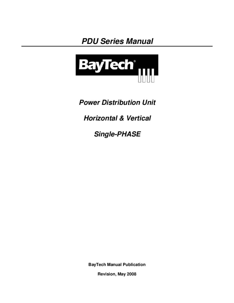 thumbnail of BayTech PDU-SinglePhaseManual